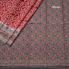 Chanderi Cotton Maroon Printed Saree 03