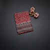 Chanderi Cotton Maroon Printed Saree 03