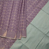 Semi Soft Silk Purple Thread Work Saree With Zari Buttas