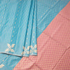 Semi Soft Silk Sky Blue Thread Work Saree With Zari Buttas 02