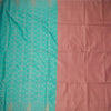 Semi Soft Silk Turquoise Thread Work Saree With Zari Buttas
