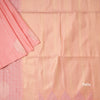 Semi Soft Silk Peach Thread Work Saree With Zari Buttas