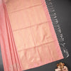 Semi Soft Silk Peach Thread Work Saree With Zari Buttas