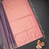 Semi Soft Silk Purple Thread Work Saree With Zari Buttas 02