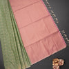 Semi Soft Silk Green Thread Work Saree With Zari Buttas