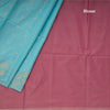 Semi Soft Silk Sky Blue Thread Work Saree With Zari Buttas 03