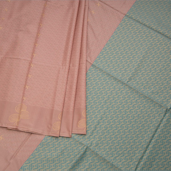 Semi Soft Silk Brown Thread Work Saree With Zari Buttas