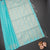 Semi Soft Silk Turquoise Blue Thread Work Saree With Zari Buttas