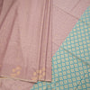 Semi Soft Silk Light Brown Thread Work Saree With Zari Buttas