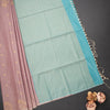 Semi Soft Silk Light Onion Pink Thread Work Saree With Zari Buttas