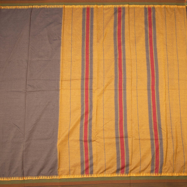 Dharwad Cotton Brown Plain Saree