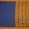 Dharwad Cotton Navy Blue Plain Saree 02
