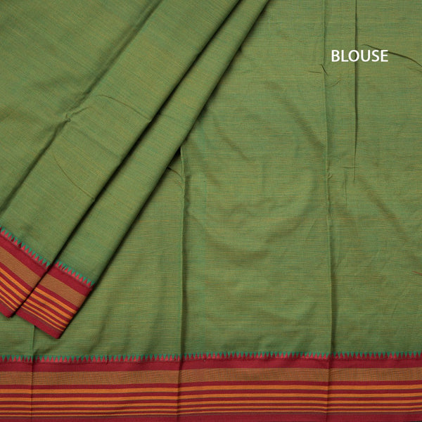 Dharwad Cotton Green Plain Saree 06 - Kumaran Silks