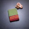 Dharwad Cotton Green Plain Saree 06
