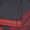 Dharwad Cotton Black Plain Saree 02