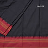 Dharwad Cotton Black Plain Saree 02 - Kumaran Silks