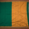 Dharwad Cotton Bottle Green Plain Saree 02