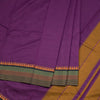 Dharwad Cotton Purple Plain Saree 03