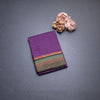 Dharwad Cotton Purple Plain Saree 03