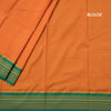 Dharwad Cotton Orange Plain Saree - Kumaran Silks