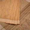 Chanderi Cotton Light Brown Printed Saree