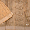 Chanderi Cotton Light Brown Printed Saree