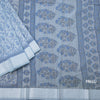 Chanderi Cotton Light Blue Printed Saree