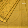 Chanderi Cotton Mustard Printed Saree