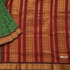 Kalyani Cotton Green Printed Saree With Zari Border