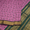 Kalyani Cotton Pink Printed Saree With Zari Border