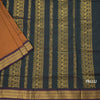 Kalyani Cotton Dark Mustard Saree With Small Buttas And Zari Border