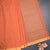 Mangalagiri Cotton Dark Peach Striped Saree With Zari Border