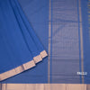 Mangalagiri Cotton Blue Striped Saree With Zari Border 02