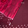 Sungudi Cotton Dark Pink Shibori Printed Saree With Blouse