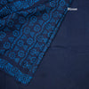 Sungudi Cotton Navy blue Shibori Printed Saree With Blouse