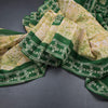 Sungudi Cotton Green Shibori Printed Saree With Blouse