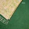 Sungudi Cotton Green Shibori Printed Saree With Blouse