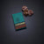 Chettinad Cotton Emerald Green Thread Work Saree With Contrast Border
