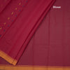 Chettinad Cotton Red Thread Work Saree With Contrast Border