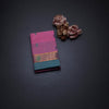 Chettinad Cotton Taffy Pink Thread Work Saree With Contrast Border