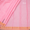 Chettinad Cotton Pink Thread Work Saree With Contrast Border