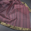 Bengali Cotton Wine Colour Plain Saree With Zari Border