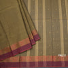 Bengali Cotton Mehandi Green Thread Work Saree