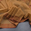 Bengali Cotton Dark Sandal Thread Work Saree