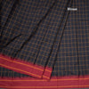 Dharwad Cotton Black Checked Saree