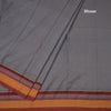 Dharwad Cotton Grey Striped Saree
