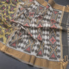Yellow Pochampally Silk Cotton Ikkat Printed Saree