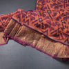 Shot Colour Pochampally Silk Cotton Ikkat Printed Saree 04