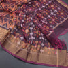 Shot Colour Pochampally Silk Cotton Ikkat Printed Saree 04