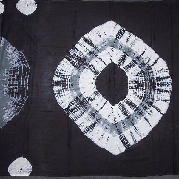 Mul Mul Cotton Grey Shibori Printed Saree